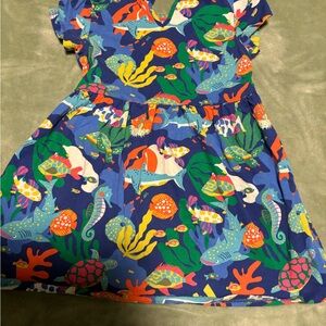 Mini Boden Blue Sea Life Kids Dress